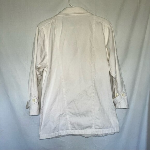 VINTAGE London fog white double breasted peacoat size 12 - Picture 7 of 13